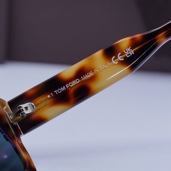 Tom Ford Camden FT0933 53V Square Sunglasses - Blonde Havana/Blue - Picture 7 of 9